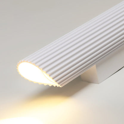 مصباح حائط LED بتصميم أسطواني معاصر من الحديد والألومنيوم بتصميم نورديك لوضعه بجانب السرير 