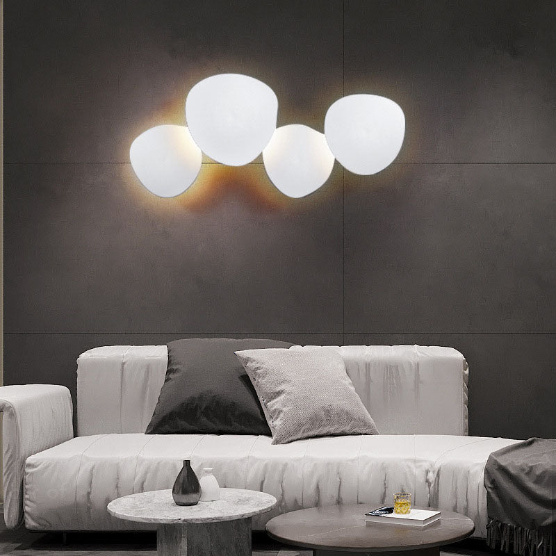 Contemporary Scandinavian Triangle Round Aluminum Acrylic LED Wall Sconce Lamp For Bedroom