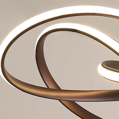 Nordic Art Curve Ring Aluminum Acrylic LED Chandelier