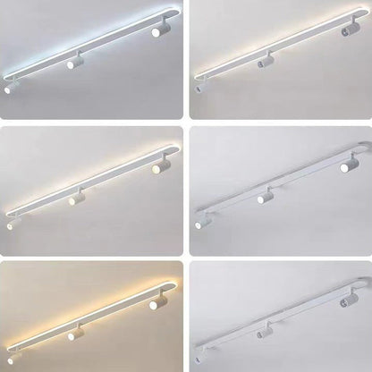 Modern Minimalist Acrylic Long Spotlight Track Light LED Flush Mount Ceiling Light For Living Room