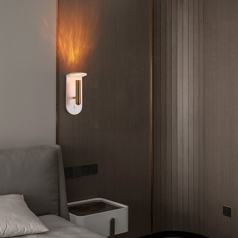 Industrial Creative Flame Light Shadow Rotatable Adjustable LED Wall Sconce Lamp