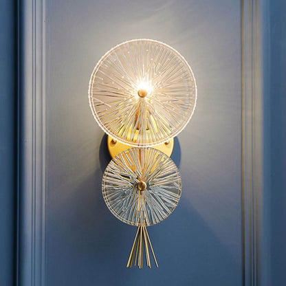 Modern Luxury Glass Double Round LED Wall Sconce Lamp