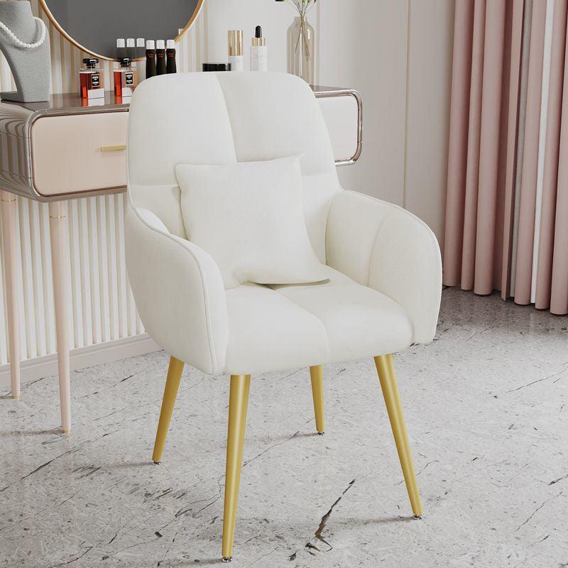 Modern Minimalist Sponge Square Vanity Stool Backrest For Bedroom