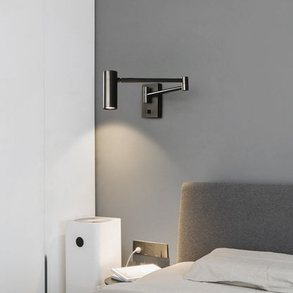 Nordic Luxury Copper Rotatable Eye Protection Reading LED Wall Sconce Lamp