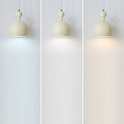 Contemporary Nordic Round Shade Iron Glass 1/3 Light Island Light Chandelier For Dining Room