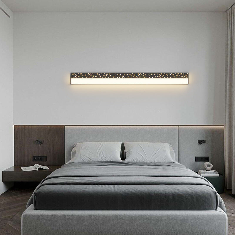 مصباح حائط LED مستطيل الشكل مصنوع من الحديد والأكريليك بتصميم عصري بسيط لغرفة المعيشة