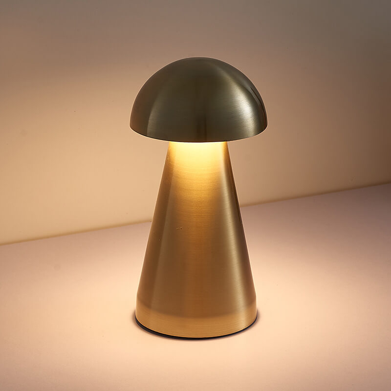 Modern Light Luxury Creative Wrought Iron Mushrooms USB LED Table Lamp