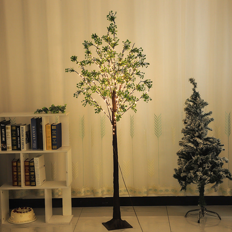 Modern Art Deco Waterproof Copper PP Tree USB LED Standing Floor Lamp For Bedroom