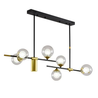 Modern Minimalist Round Ball Glass Iron LED Chandelier