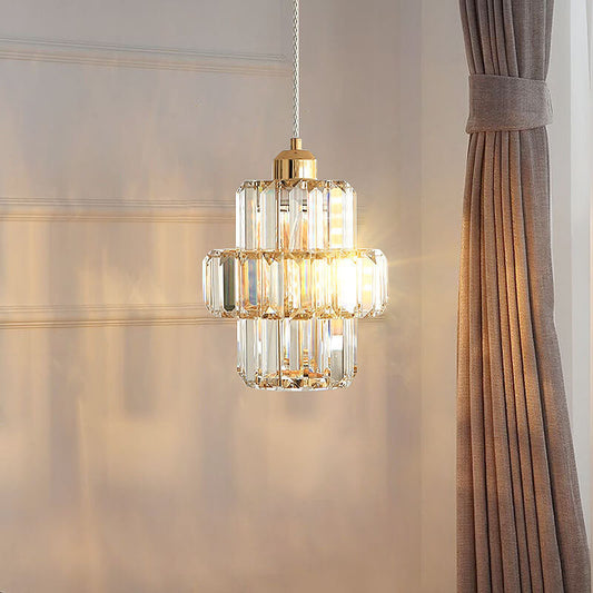 مصباح LED معلق على شكل برج كريستالي إبداعي حديث من الشمال