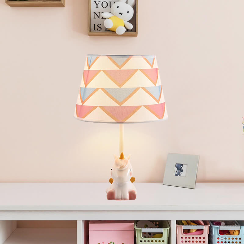 Nordic Fun Cartoon Pattern Resin Fabric Children 1-Light Table Lamp