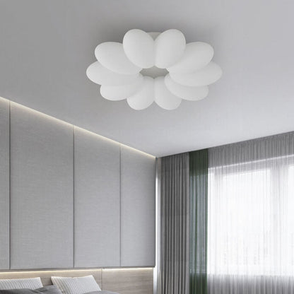 Modern Minimalist PVC Floral Shape LED Kids Flush Mount Ceiling Light
