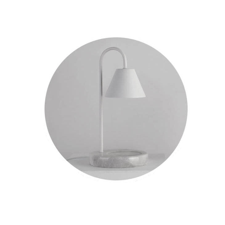 Nordic Solid Marble Base Cone 1-Light Melting Wax Table Lamp