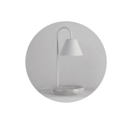 Nordic Solid Marble Base Cone 1-Light Melting Wax Table Lamp