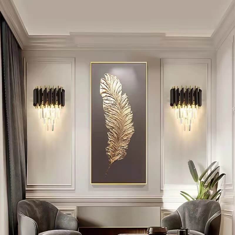 Modern Light Luxury Crystal 2-Light Wall Sconce Lamp