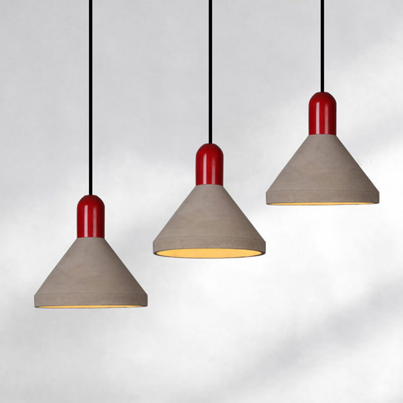 Industrial Style Solid Wood Cement 1-Light Pendant Light