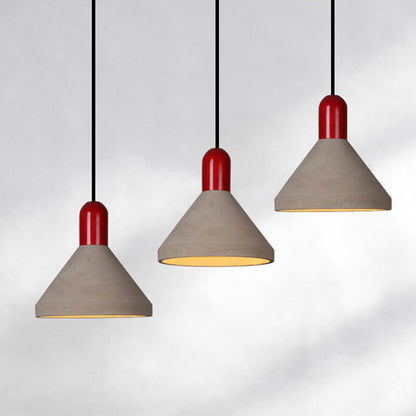 Industrial Style Solid Wood Cement 1-Light Pendant Light