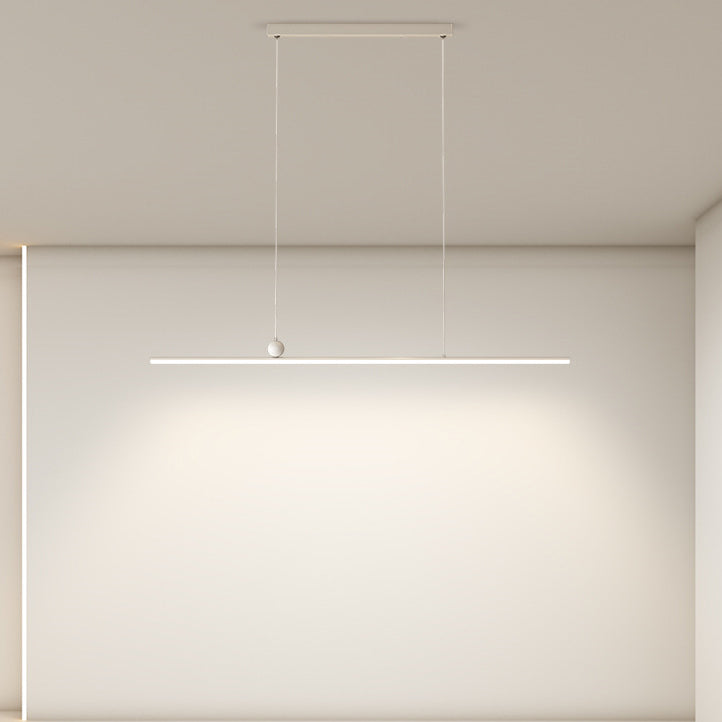 ثريا جزيرة LED مصنوعة من الحديد والألومنيوم والأكريليك بتصميم عصري بسيط لغرفة الطعام 