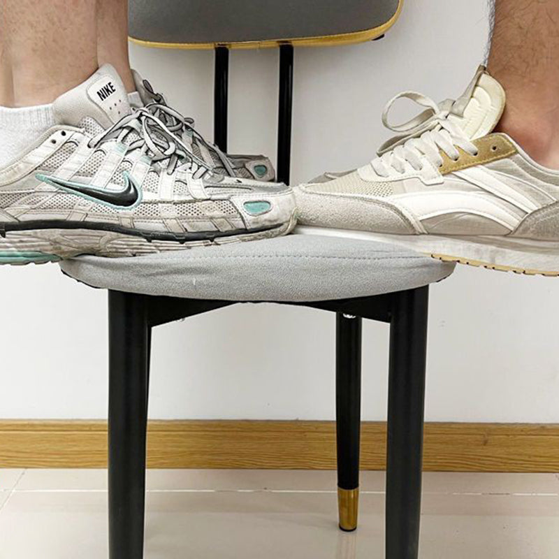 Modern Minimalist Round Upholstered Rectangular Back Tech Fabric Metal Dining Chair For Dining Room