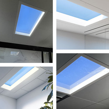 Modern Smart Blue Sky Aluminum LED Flush Mount Ceiling Light