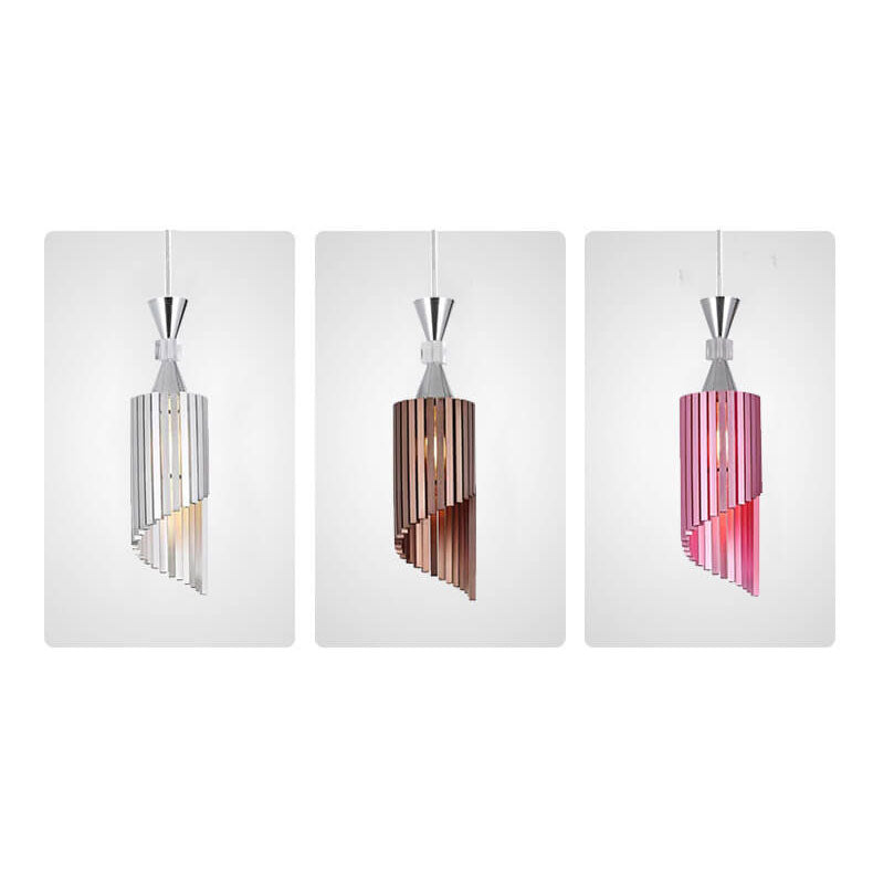 Nordic Light Luxury Minimalist Solid Color Aluminum 1-Light Pendant Light
