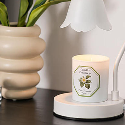 Vintage  White Petal Hardware 1-Light Melting Wax Table Lamp