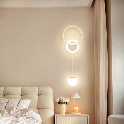 Modern Simplicity Iron Acrylic Round Ball LED Wall Sconce Lamp For Bedside