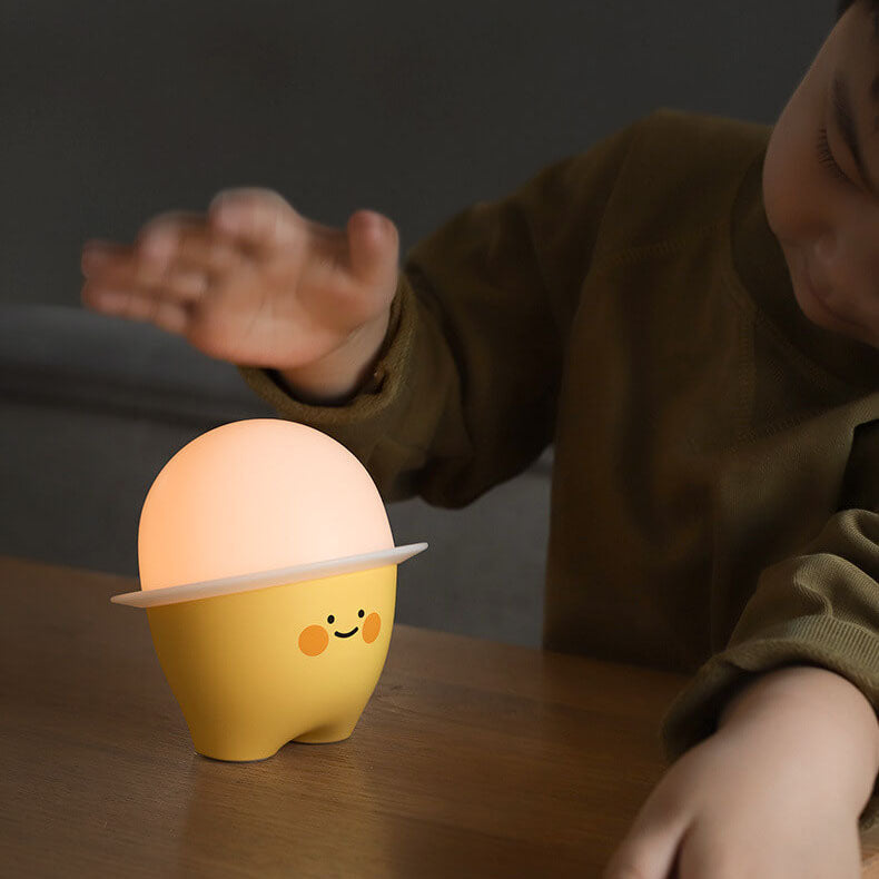 Creative Cute Emoji Silicone LED Night Light Bedside Table Lamp