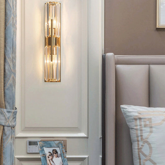 Modern Luxury Crystal Strip 2-Light Wall Sconce Lamp