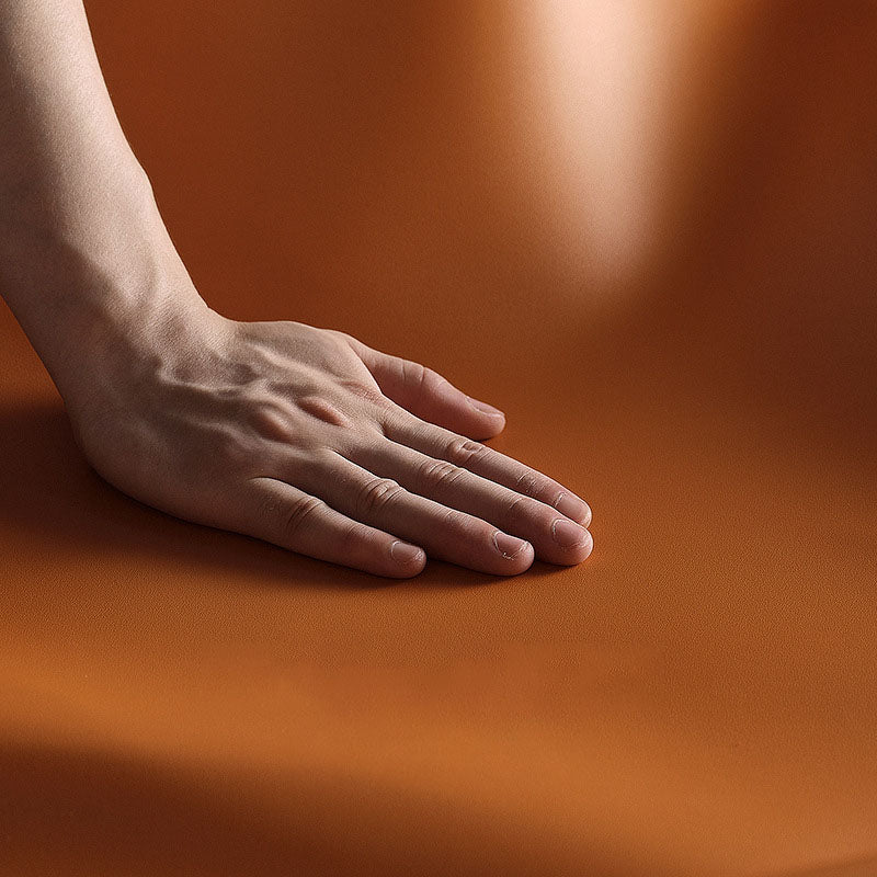 Modern Minimalist Square Half Oval Faux Leather Metal Dining Chair Backrest For Dining Room