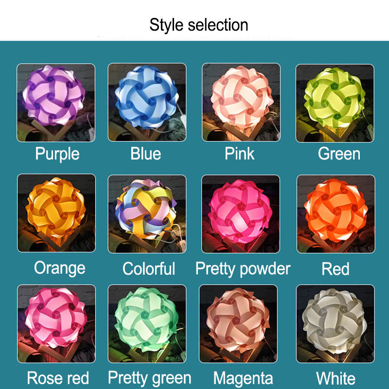 Creative DIY Round Hydrangea Combination Design LED Night Light Table Lamp