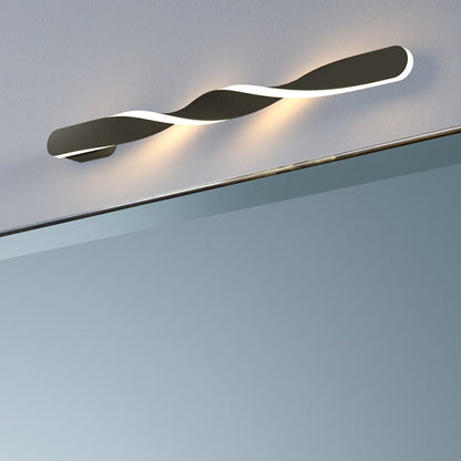 مصباح حائط LED طويل من الألومنيوم والسيليكون بتصميم حلزوني عصري بسيط لغرفة المعيشة 