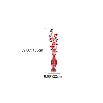 European Style Vase Flower Design Aluminum LED Standing Floor Lamp