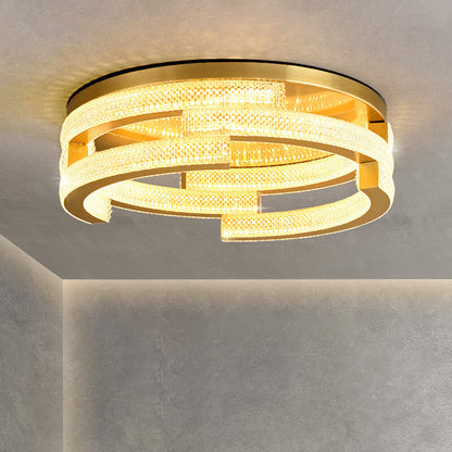 Modern Acrylic 3D Diamond Pattern Design LED Flush Mount Light