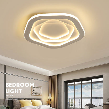Modern Minimalist Pentagram Iron LED Flush Mount Ceiling Light