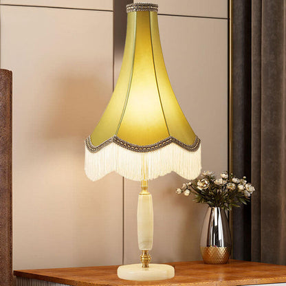 French Retro Court Tassel Copper 1-Light Table Lamp