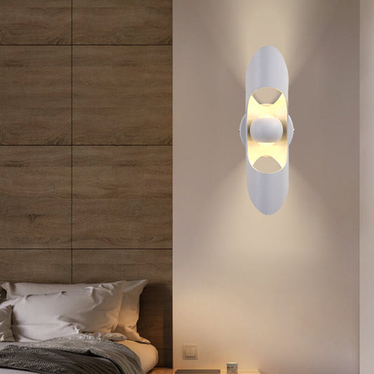 مصباح حائط LED أسطواني مجوف حديث إبداعي من الألومنيوم 