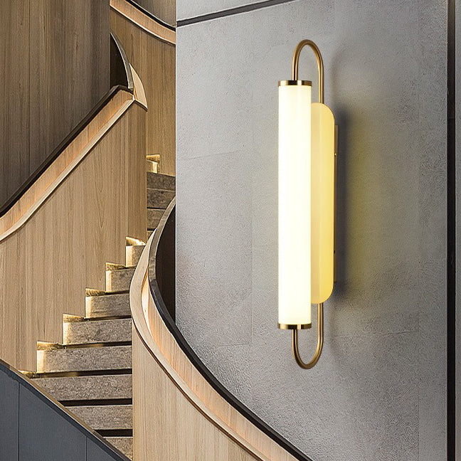 مصباح حائط LED بتصميم أسطواني من الحديد الأكريليكي بتصميم معاصر لغرفة المعيشة 
