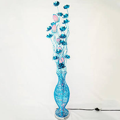 European Style Vase Flower Design Aluminum LED Standing Floor Lamp