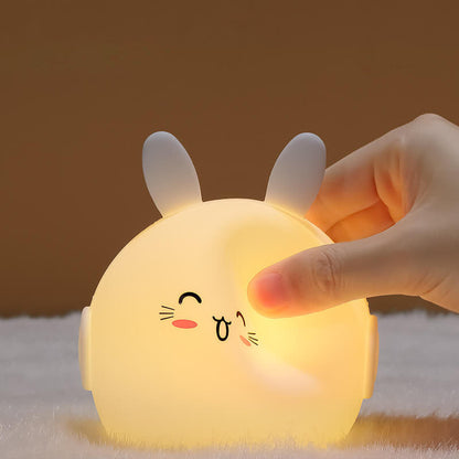 Creative Cartoon Deer Rabbit Silicone USB LED Night Light Table Lamp