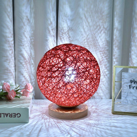 Modern Minimalist Hemp Vine Weaving 1-Light LED Table Lamp