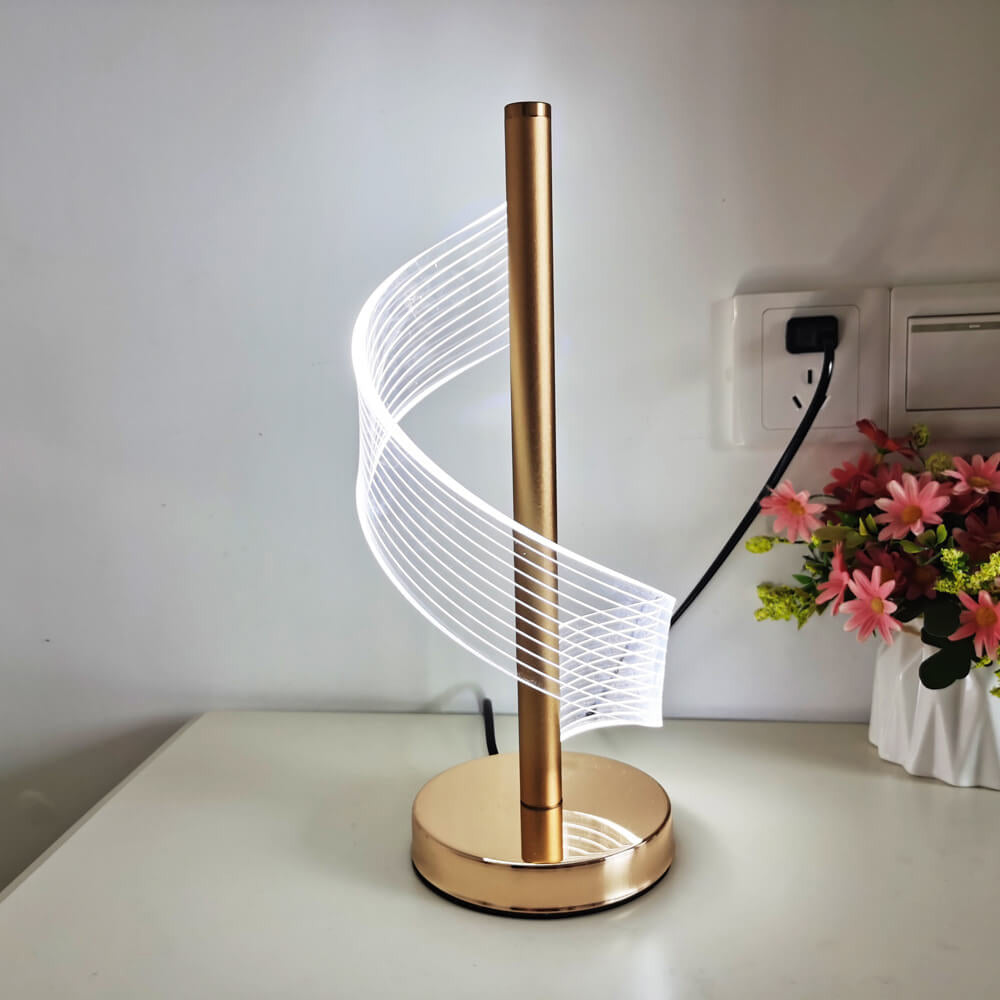 Modern Light Luxury Acrylic Curve LED Table Lamp