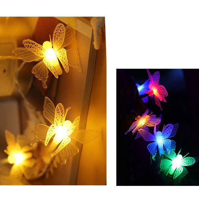 Modern Creative Butterfly Outdoor Patio Garden LED String Lights