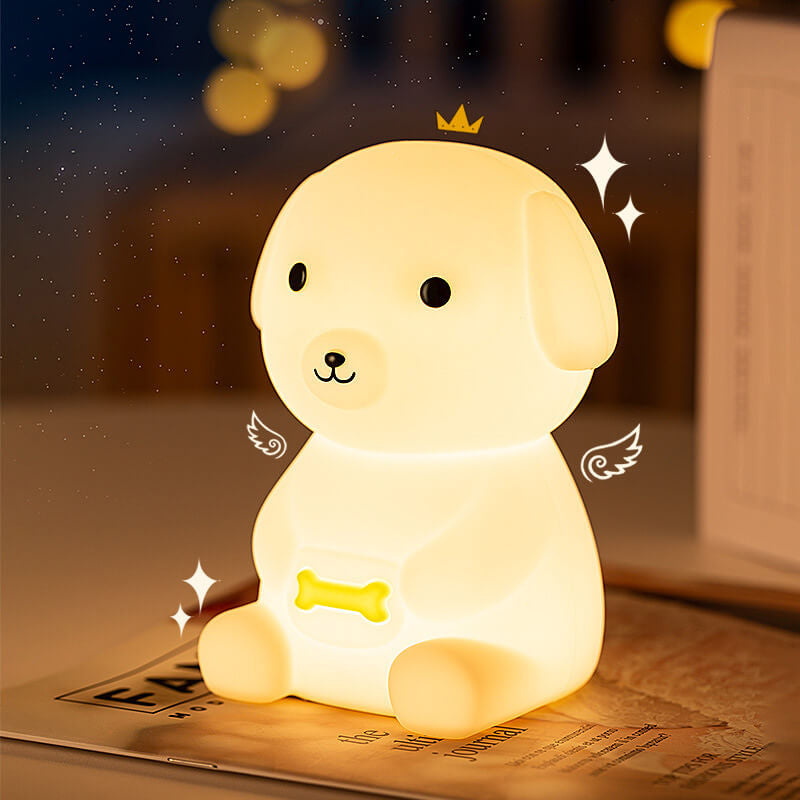 Creative Silicone Puppy LED Night Light Table Lamp