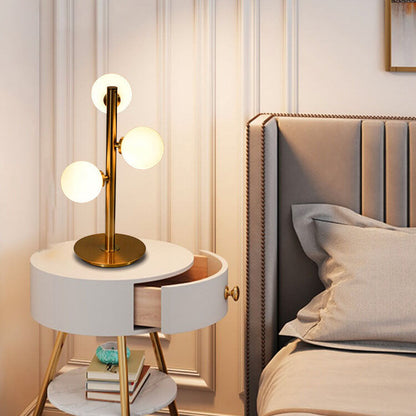 Nordic Creative Magic Bean Glass Iron 3-Light Table Lamp