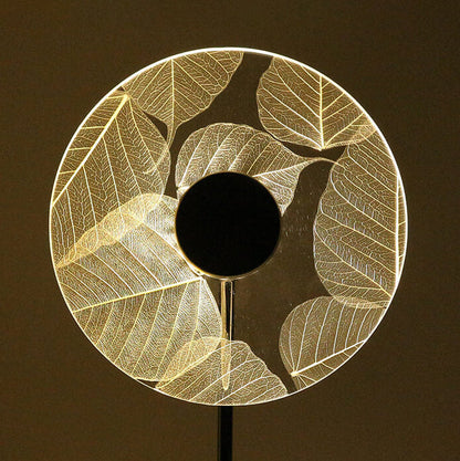 Modern Acrylic Creative Leaf Pattern Design LED Ambient Night Light Table Lamp
