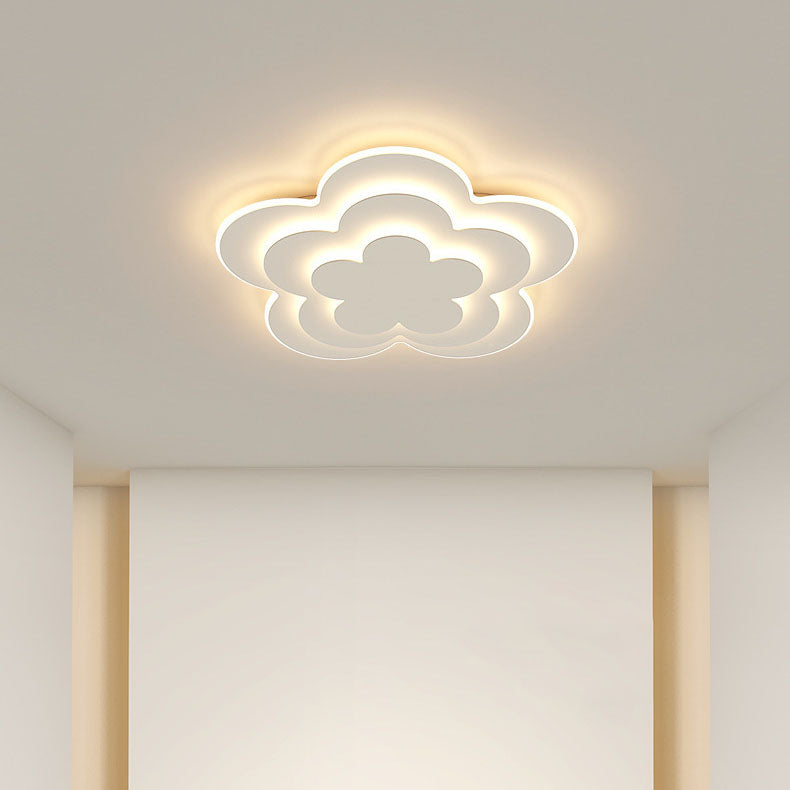 Modern Creative Flower Petal Acrylic LED Flush Mount Lighting