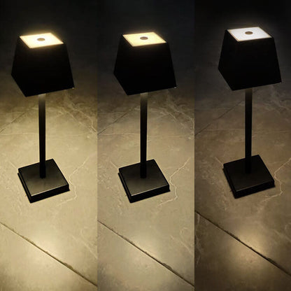Modern Solid Color Square Metal LED Touch Table Lamp