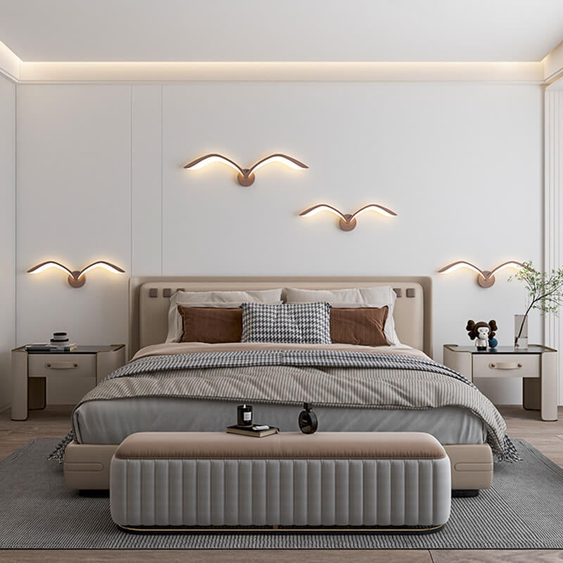 مصباح حائط LED من الأكريليك بتصميم طائر النورس بتصميم بسيط إسكندنافي 