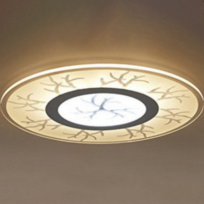 مصباح سقف LED دائري من الأكريليك على شكل زهرة بسيطة وحديثة لغرفة المعيشة 